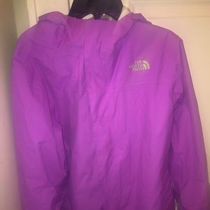 Girls north face rain jacket